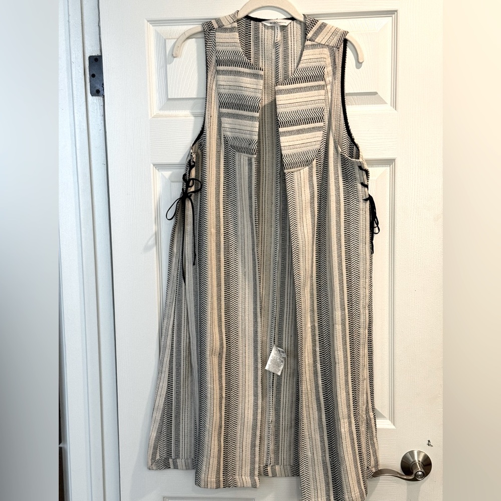 BCBG Long Vest